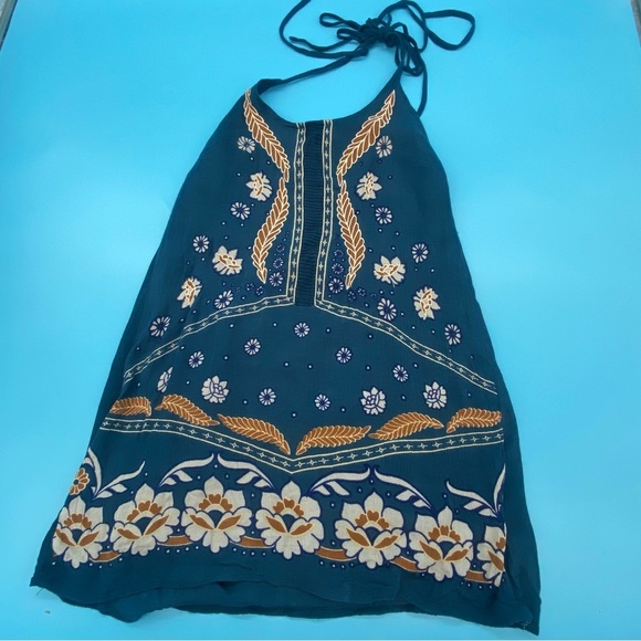 O’neil Blue Floral Halter Top Size XS - Picture 6 of 9